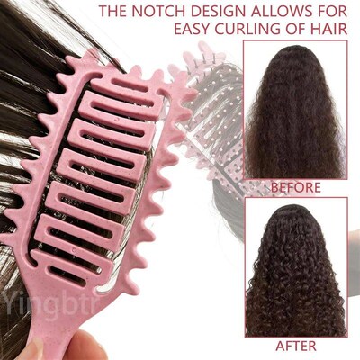 Curly Hair Brush Hollow out Curl Define Styling Brush Beard