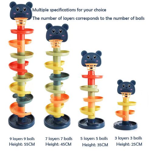 Baby Toys Rolling Ball Pile Tower Early Educational Toy For