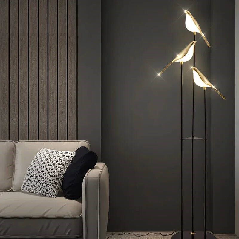Modern LED Floor Lamps Table Desk Light with Bird Lighting f