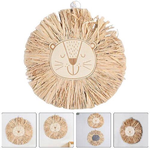 Wall Decor Ornament Woven Hanging Raffia Anim Farmhouse