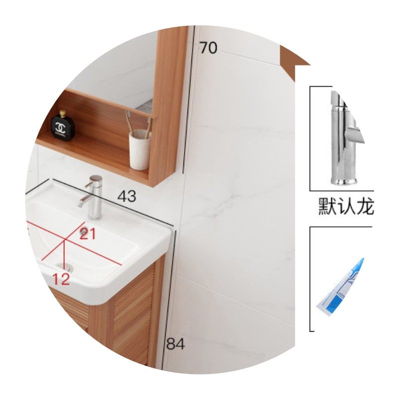 落地式新款浴室柜小户型洗手盆柜阳台陶瓷一体洗脸盆卫生间