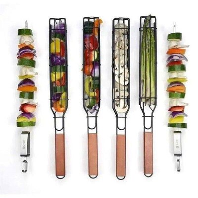 Camping Barbecue BBQ Grilling Basket Charcoal Grill