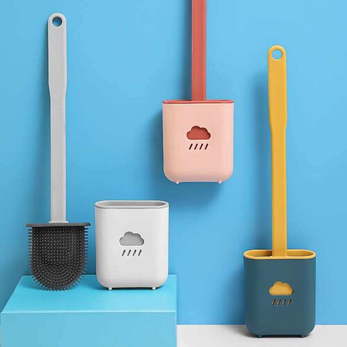 Toilet Toilet Brush Self-adhesive Punch-free Cloud Cleaning