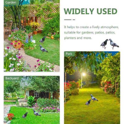 Artifical Lawn Pigeon Garden Decoration Yards Stake Metal