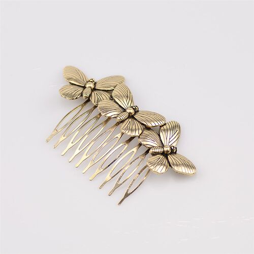 Classic Vintage Fashion Alloy Retro Butterfly Hair Combs Anc