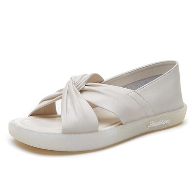 Sandals Womens Flat Shoes Fairy Style New Summer Genuine Le