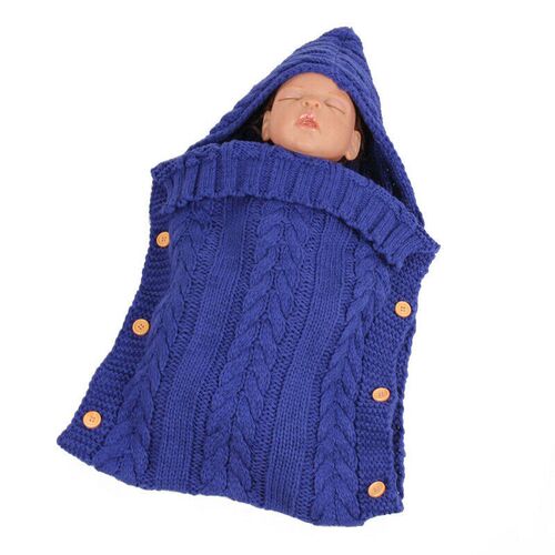 Newborn Infant Baby Blanket Knit Crochet Winter Warm Swaddle