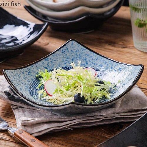 Retro Ceramic Bowl Restaurant Salad Bowl Dessert Snack Bowl