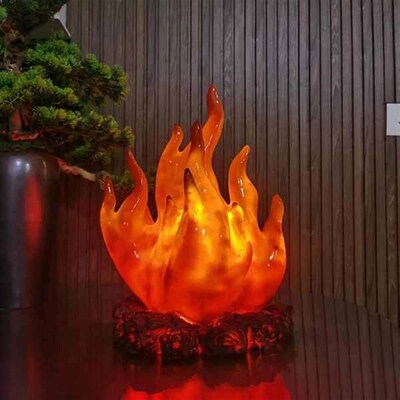 Flame Craft Statue Adjustable Brightness Decorative