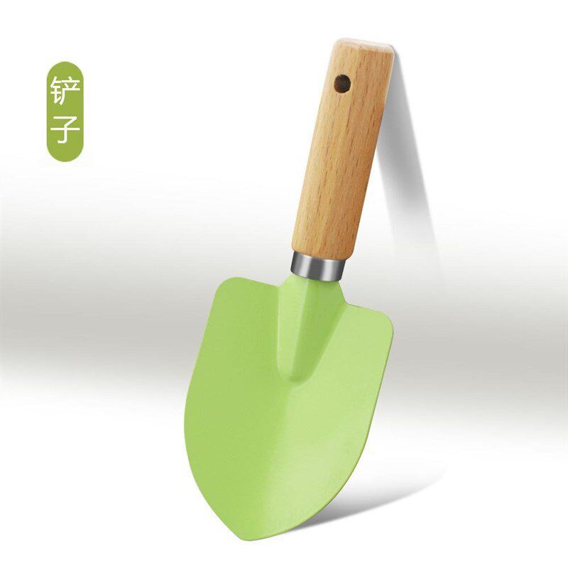 Childrens fleshy flowers and plants digging sand turning