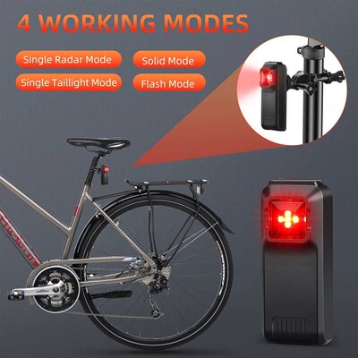 Bicycle Radar Taillight Voice Prompt Bike Rearview Sensor Co