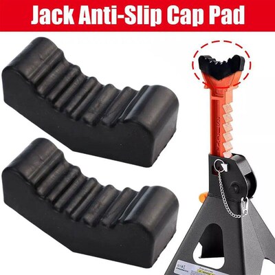 2pcs Car Slotted Lift Jack Stand Rubber Pad Floor Adapter Ra