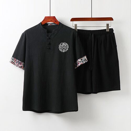 Chinese Style Linen Suit For Middle-aged And Elderly Men Cot