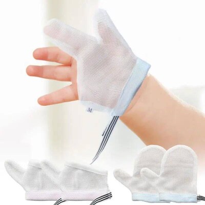 1 Pair Of Physical Anti Eating Gloves For Babies Thumbs For