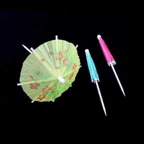 Cocktail Decoration Umbrella Shaped Bamboo Sticks Dim Sum