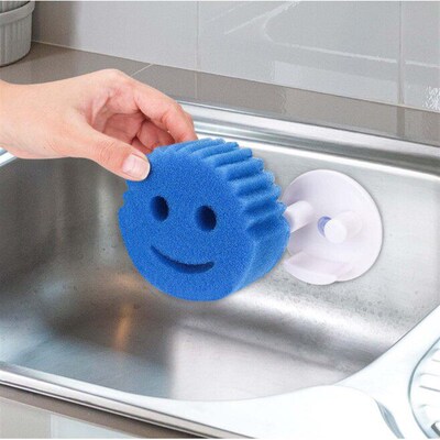 Sponge Holder Smile Sponge Bracket Storage Suction Cup Sink