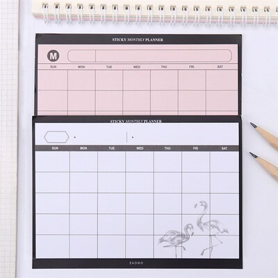 1PC Creative Weekly Plan Sticky Diary Plan Notebook Station