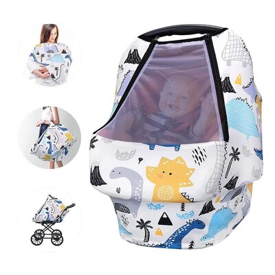 Baby car seat ver with breathable and zippered peep window f
