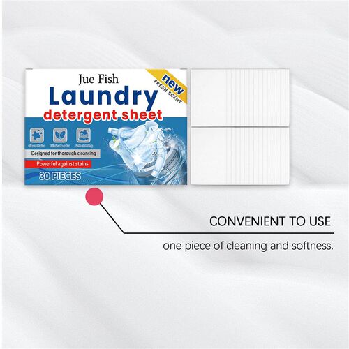 JUE FISH Laundry Detergent Sheets for Daily Wear - Gently Cl