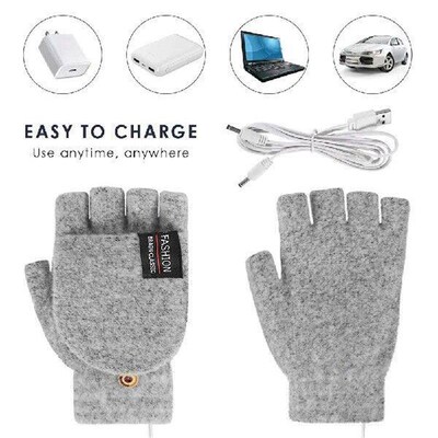 USB Electric Heated Gloves Adjustable Temperature