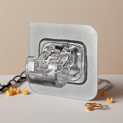 Curtain rod hooks, towel bar clips, no-drill curtain rod bra