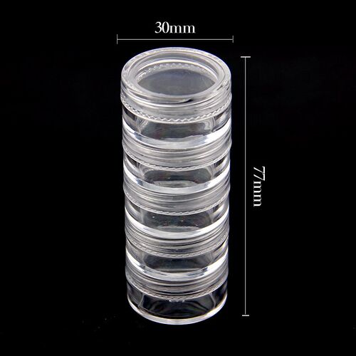 1 Set 30*77mm Transparent Empty Plastic Storage Boxes Nail A