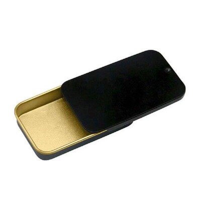 Mini Multi Color Tin Box Hand-held Feeder Sliding Cover