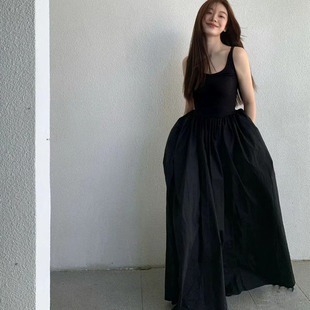 HOUZHOU Vintage Slip Long Dress for Women Evening Formal
