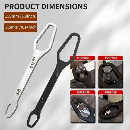 150mm Multifunctional Double Headed Wrench Self-Tightening