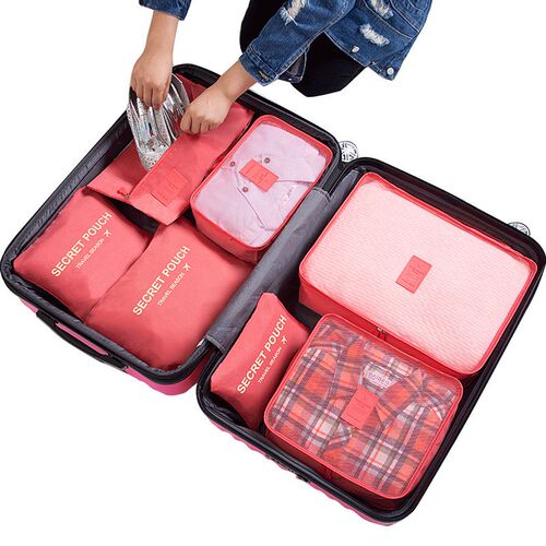 7/6pcs Travel Storage Bag Large Capacity Suitcase Storage Lu