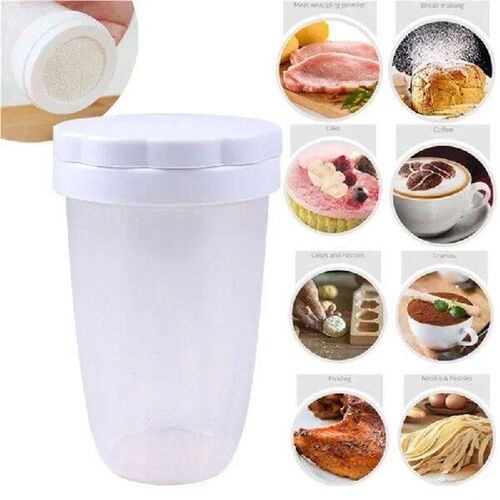 Plastic Hand-held Powder Shaker Mesh Flour Bolt Sifter