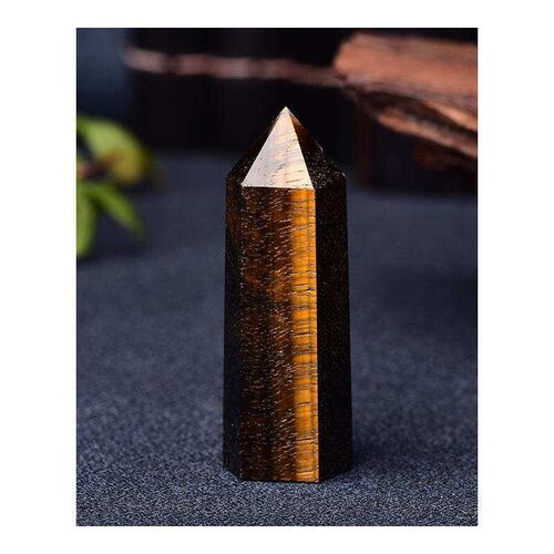 Natural Tiger Eye Crystal Point Healing Stone Quartz Crystal