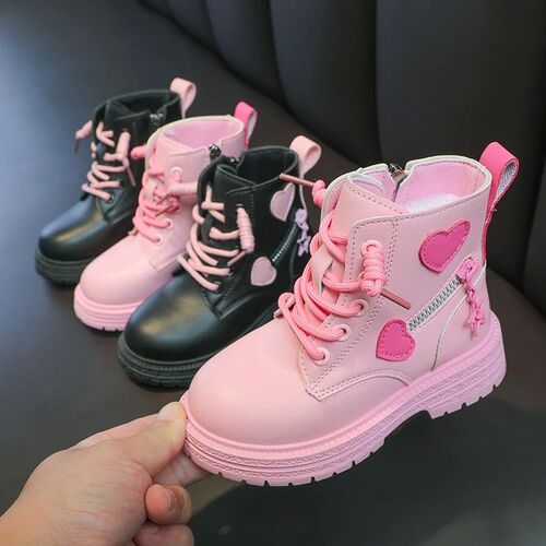 Girls Pink Cool Love Stitching Side Zipper Cute Princess Cas