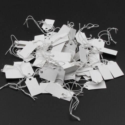 13x26mm 100pcs New Rectangular Paper Price Tag White Blank S