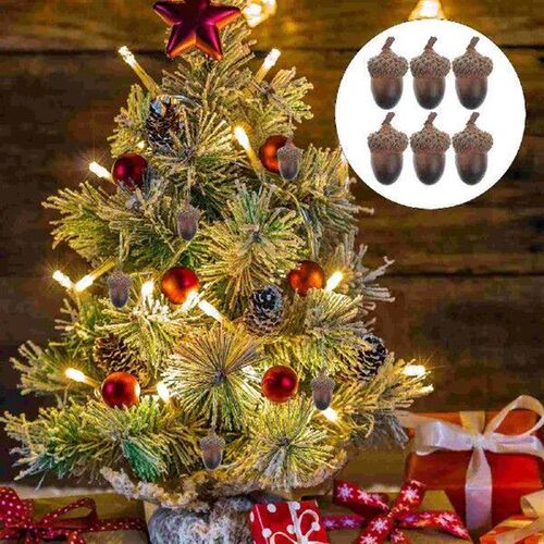 60 Pcs Acorns for Crafts Artificial Plants Indoor Nuts