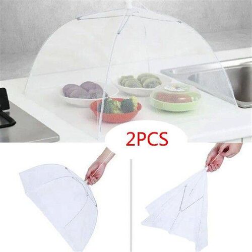 2 Large Pop-Up Mesh Screen Protect Food Cover Tent Dome Net