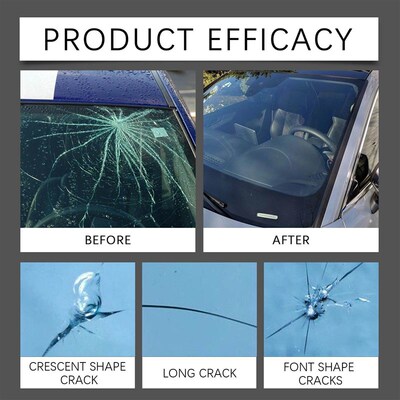 HOMONTH Car Glass Care Kit - Windshield Crack and Scratch Ad