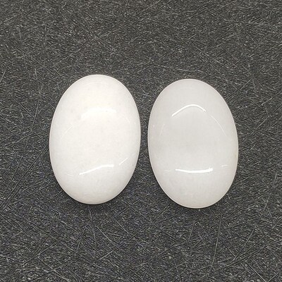 2pcs/Bag 18 Colors Natural Stone Cabochons 20x30x7mm Oval Pa