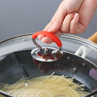 Universal Pot Lid Handle - Stainless Steel and Silicone Heat