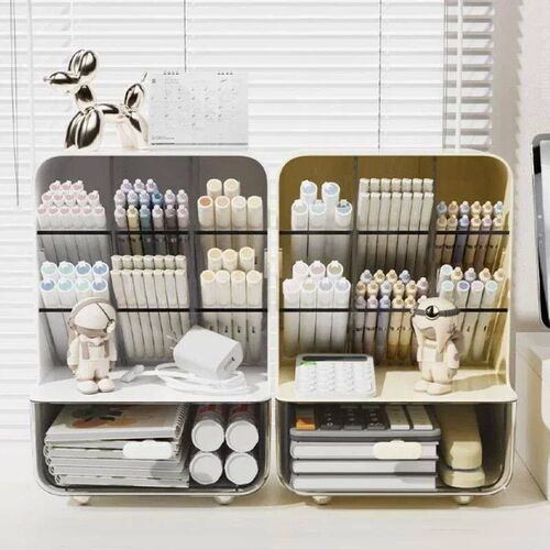 Large Capacity Slanted Pen Holder Desk Stationery Storage