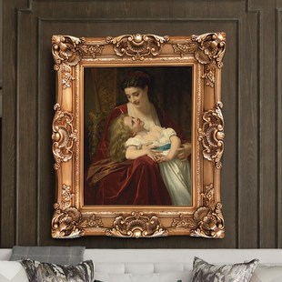 装饰画名画客厅沙发背景墙卧室餐厅玄关挂画金色挂画含框装饰油画