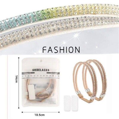 2Pairs Bundle High Heels Women Shoeslaces Free Triangle