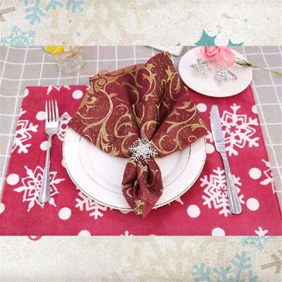 Simple Snowflake Napkin Ring Table Layout Hollow