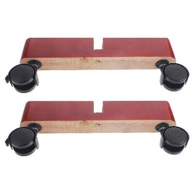 2 Pcs Screen Mobile Base Home Accessory Wooden Divider