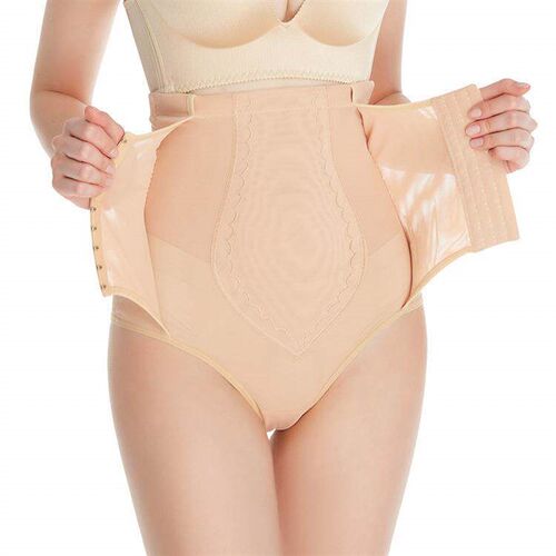 Female shapewear, high waisted compression pants, exposed