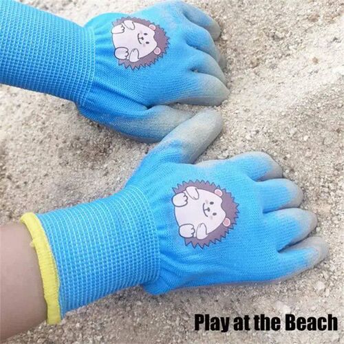 Kids Durable Waterproof Garden Work Gloves Non-Slip Children
