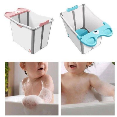 Foldable Bathtub with Seat Swimming Pool Easy to Store