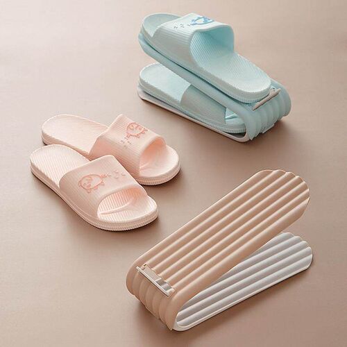 Shoe rack storage, double-layer shoe holder, dormitory two-l