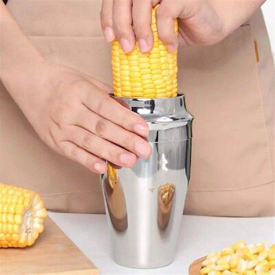 Efficient Corn Cutter Peeler with Splash Resistant Cup Easy