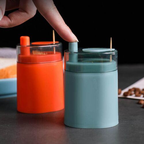 Nordic-style press-type toothpick holder with creative autom